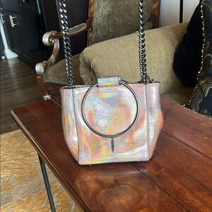 Thacker holographic Structured Shoulder Bag with Chain Strap